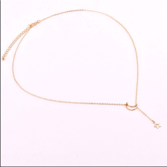 Moon & Star Lariat Necklace - Picture 4 of 4